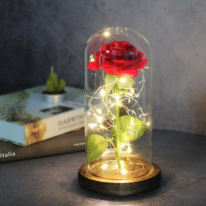 Timeless Fake Rose Bell Jar