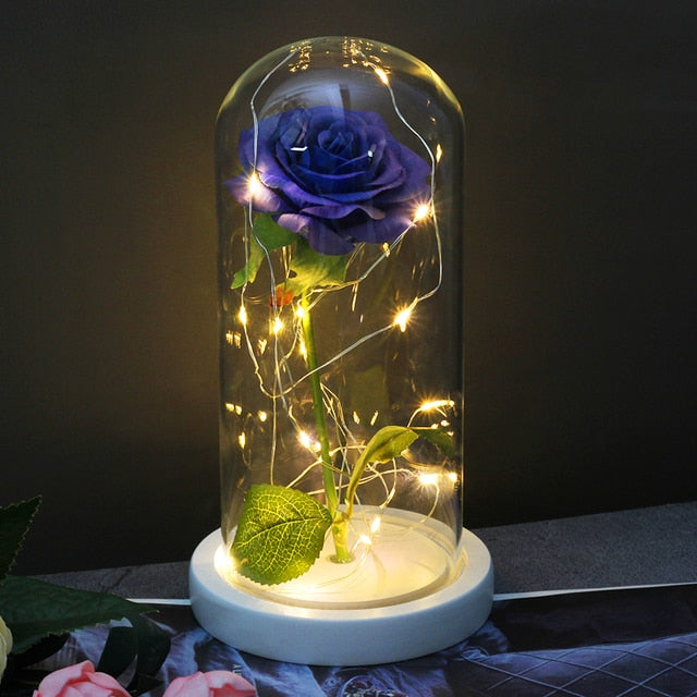 Timeless Fake Rose Bell Jar