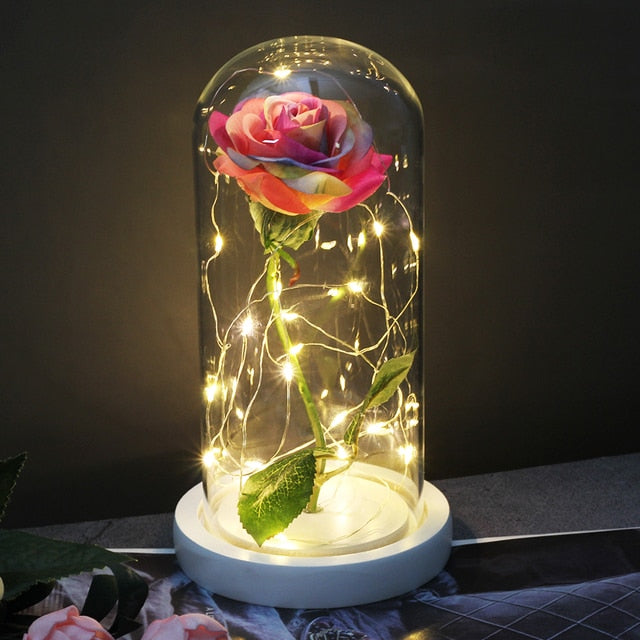 Timeless Fake Rose Bell Jar