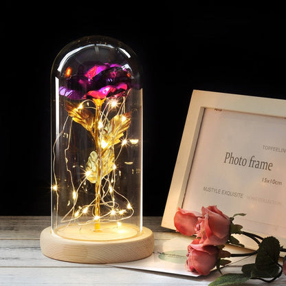 Timeless Fake Rose Bell Jar