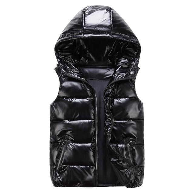Warm Zip Up Sleeveless Puffer Jacket - Pexav