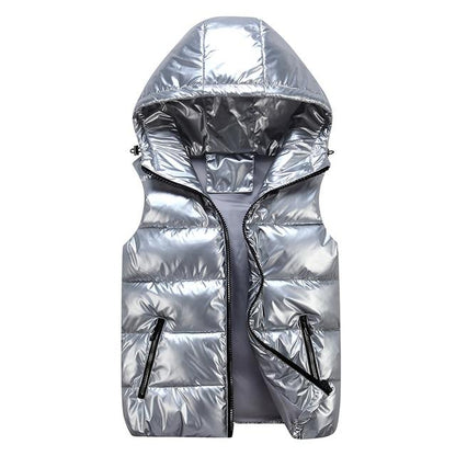 Warm Zip Up Sleeveless Puffer Jacket