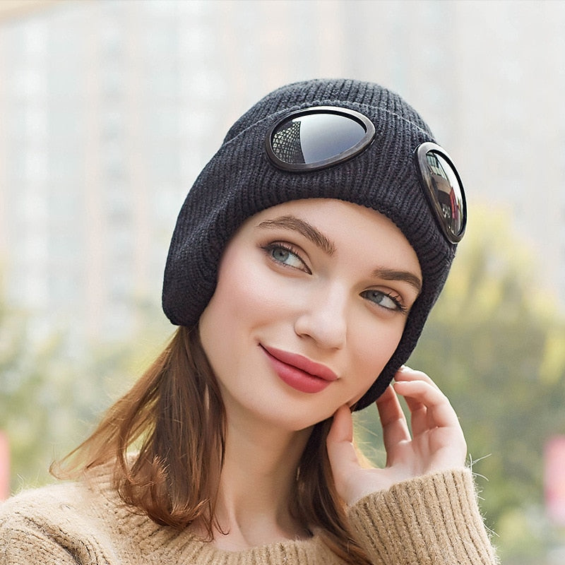 Classic Cozy Aviator Beanie Hat