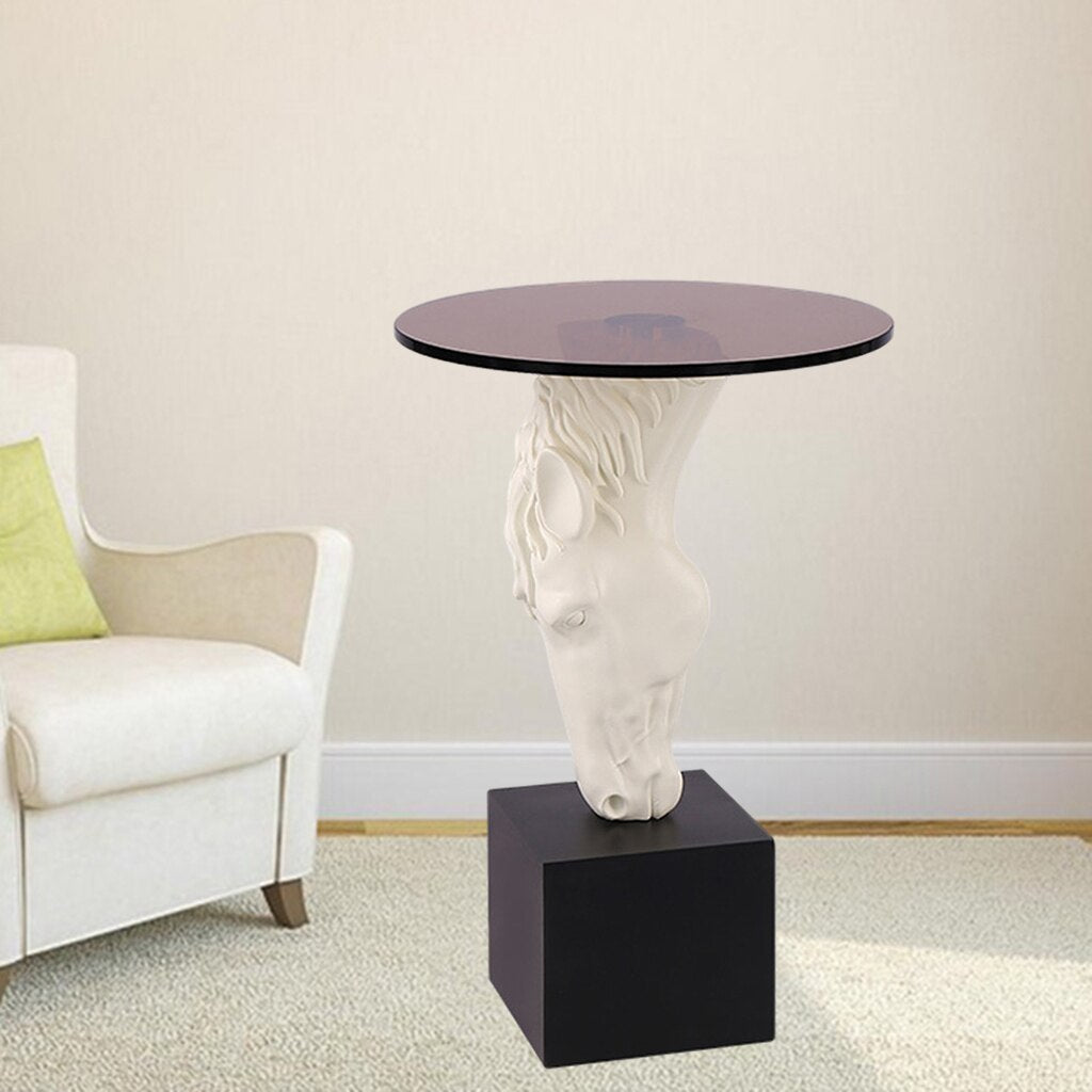 Unique Horse Figurine End Table