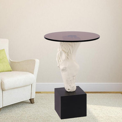 Unique Horse Figurine End Table