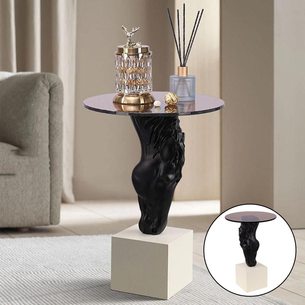 Unique Horse Figurine End Table - Pexav