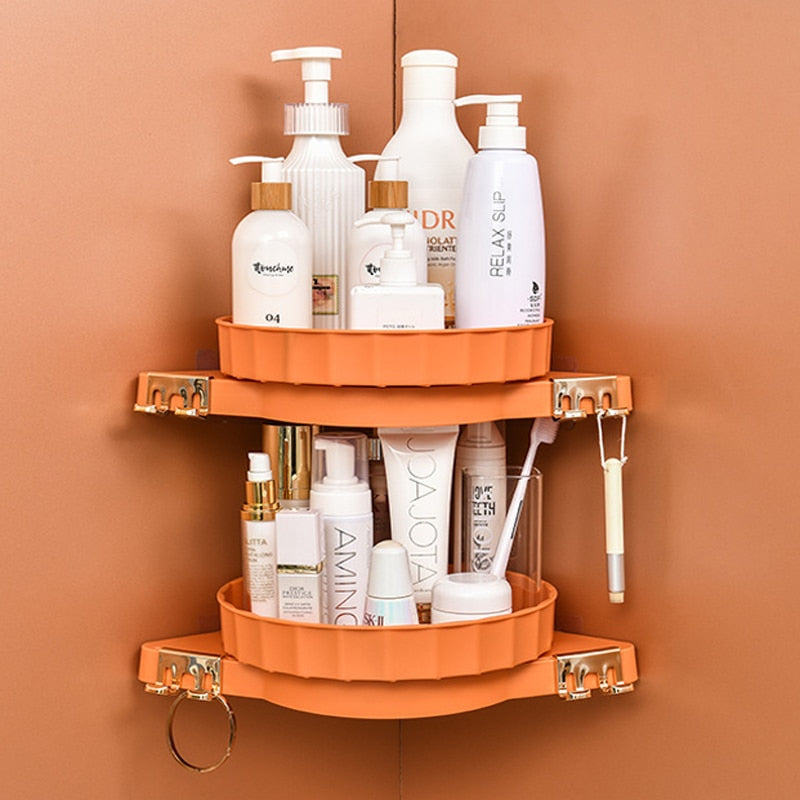 Space-Saving White Bathroom Corner Shelf Unit - Pexav