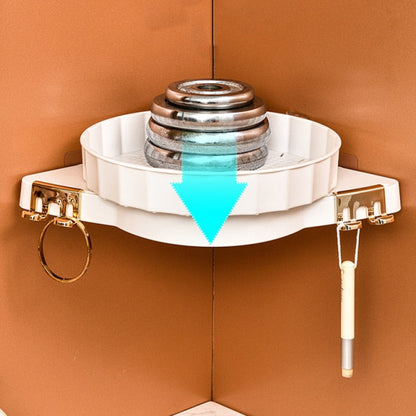 Space-Saving White Bathroom Corner Shelf Unit