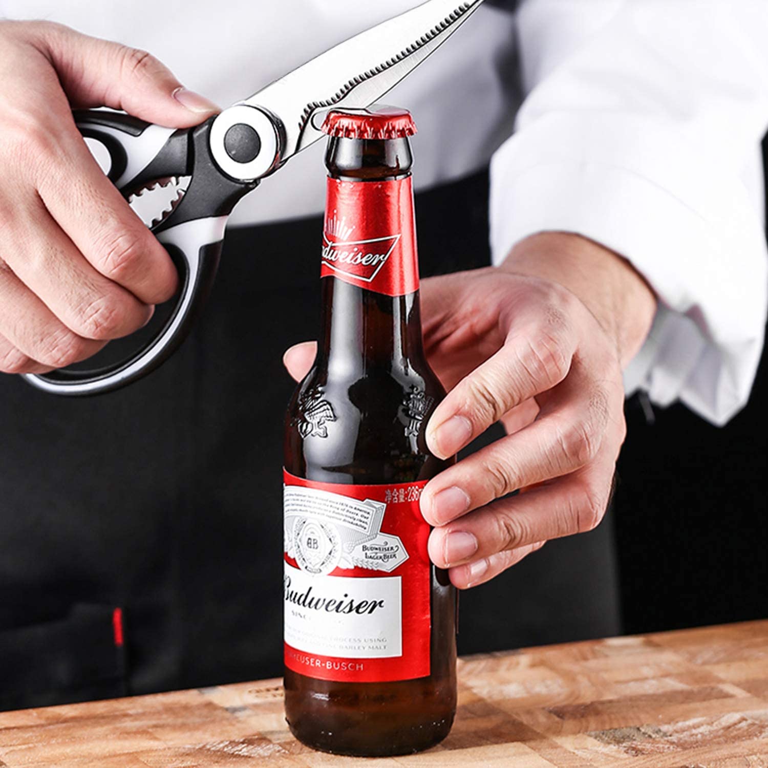 Practical Kitchen Shears with Built-in Bottle Opener - Pexav