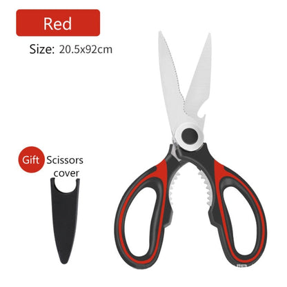 Practical Kitchen Shears with Built-in Bottle Opener