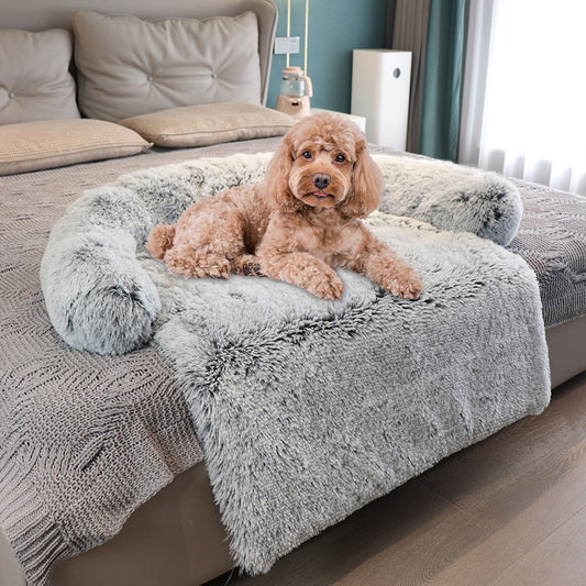 Big Pet Fleece Couch Protector Bed - Pexav