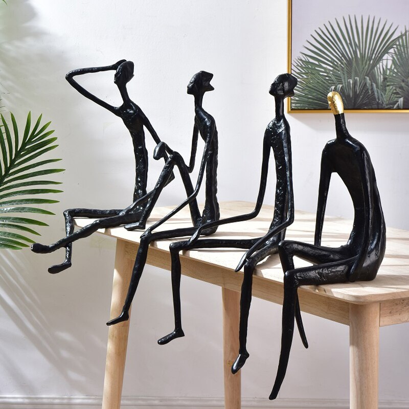 Unique Contemporary Sculpture Metal Decor Statues - Pexav