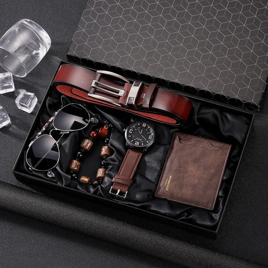 Premium Men's Genuine Leather Accessory Kit - Pexav