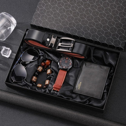 Premium Men's Genuine Leather Accessory Kit