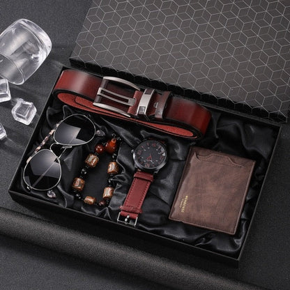 Premium Men's Genuine Leather Accessory Kit