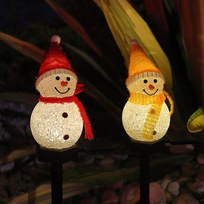 Bright Solar Powered Snowman Yard Light - Pexav