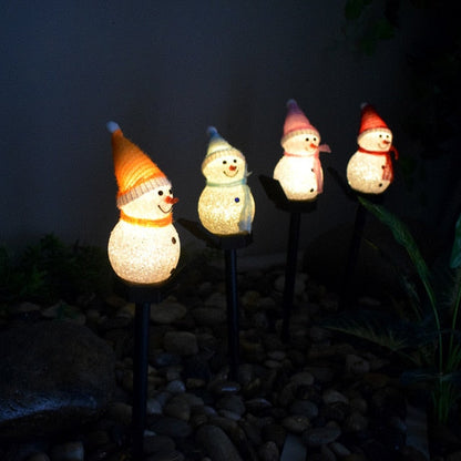 Bright Solar Powered Snowman Yard Light
