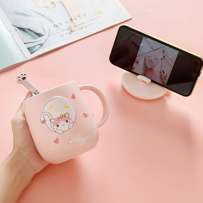 Fun Cat Design Coffee Mug Set - Pexav