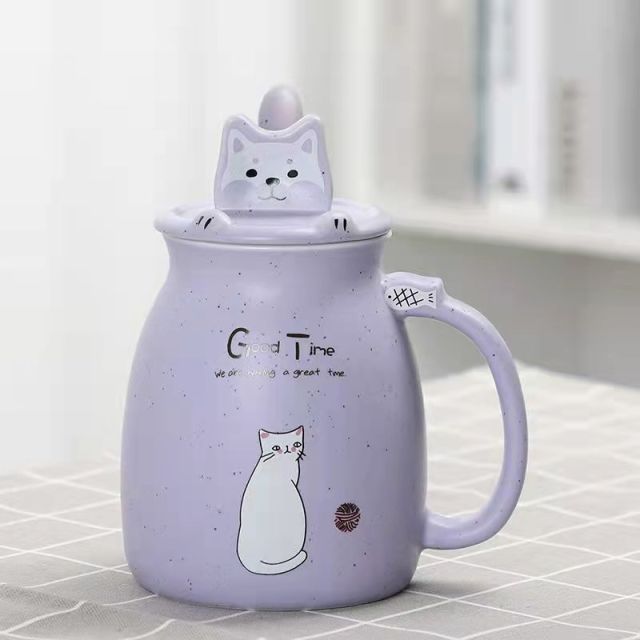 Fun Cat Design Coffee Mug Set