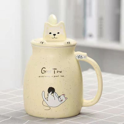 Fun Cat Design Coffee Mug Set