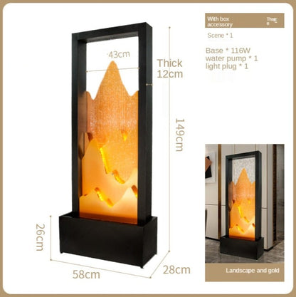 Indoor Fountain Water Feature Floor Lamp