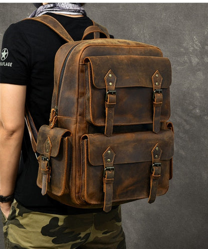 Big Space Vintage Style Men's Hiking Backpack