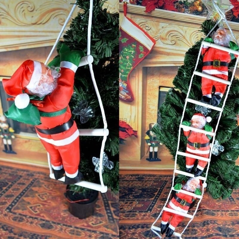 Holiday Santa Figurine Ornament Display Stand - Pexav