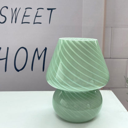 Unique Fungi Shaped Glass Table Lamp