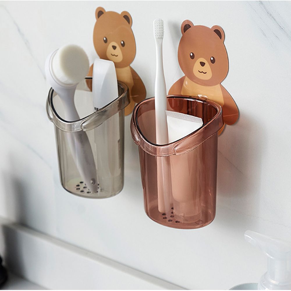 Adhesive Bear Bathroom Toothbrush Holder - Pexav