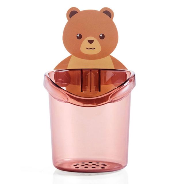 Adhesive Bear Bathroom Toothbrush Holder
