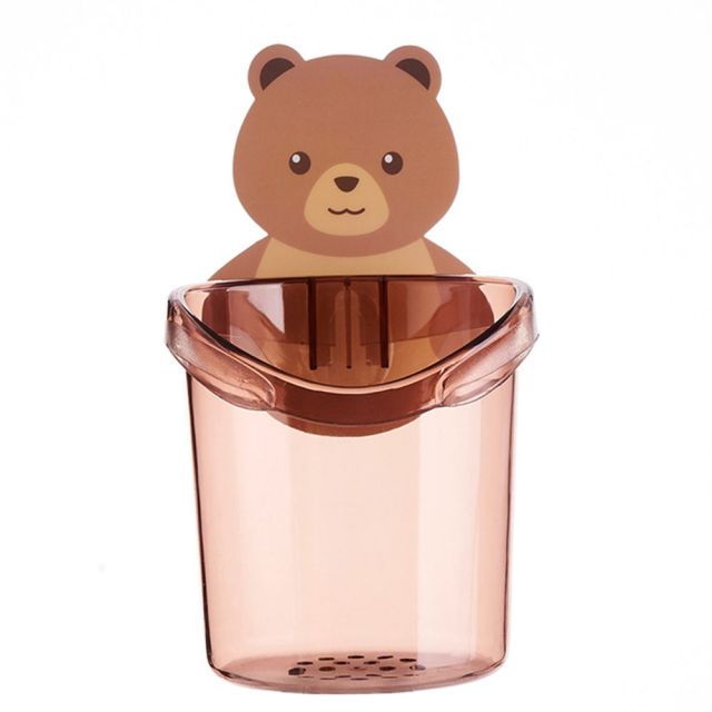 Adhesive Bear Bathroom Toothbrush Holder