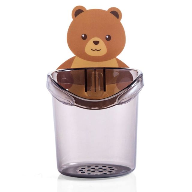 Adhesive Bear Bathroom Toothbrush Holder