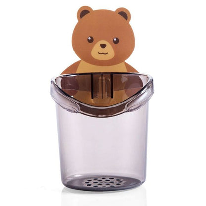 Adhesive Bear Bathroom Toothbrush Holder