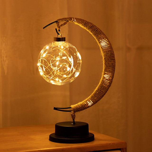 Unique Metal Moon LED Table Lamp