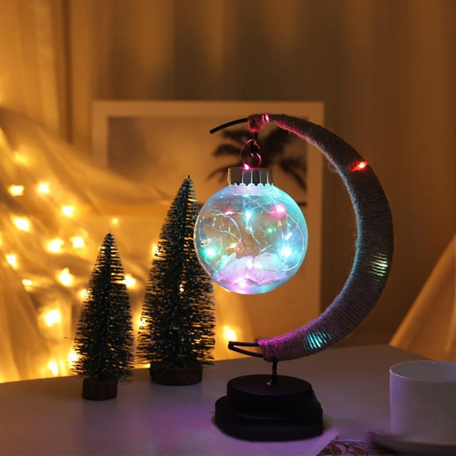 Unique Metal Moon LED Table Lamp