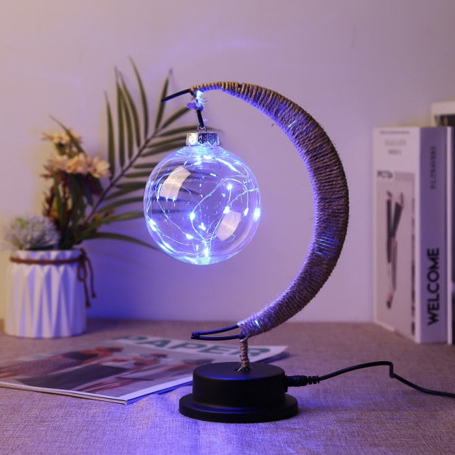 Unique Metal Moon LED Table Lamp
