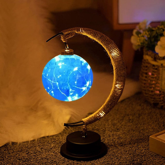 Unique Metal Moon LED Table Lamp