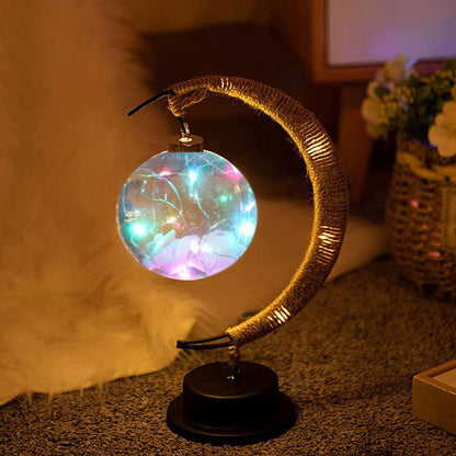 Unique Metal Moon LED Table Lamp