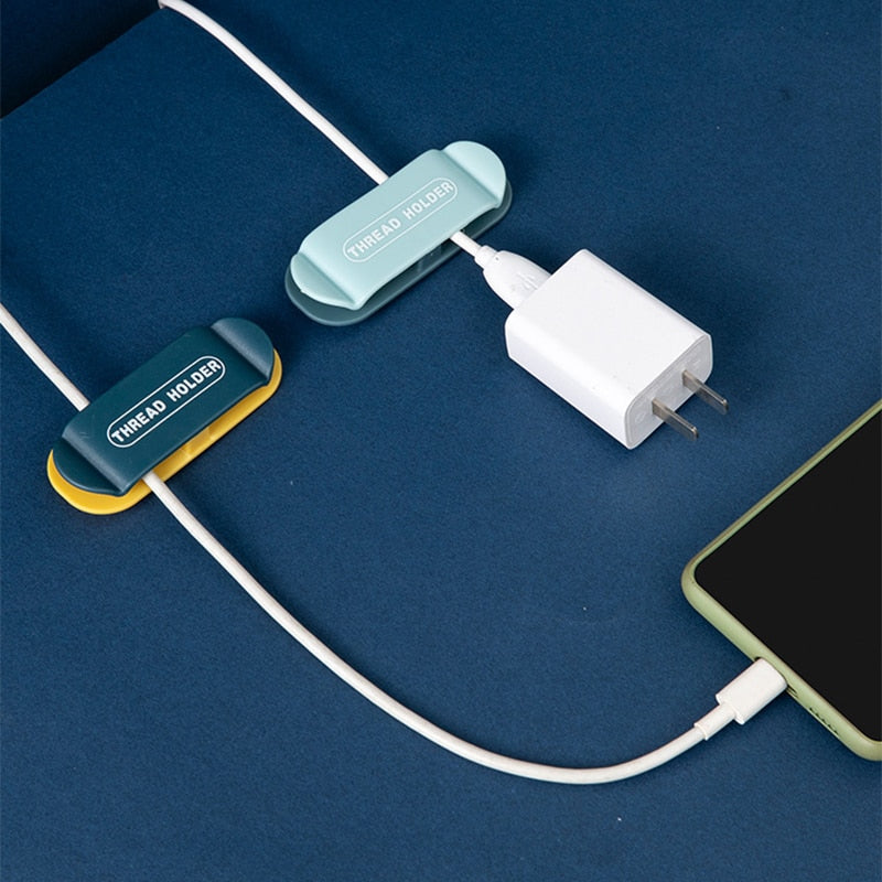 4pcs Colorful Adhesive Cable Management Clips - Pexav