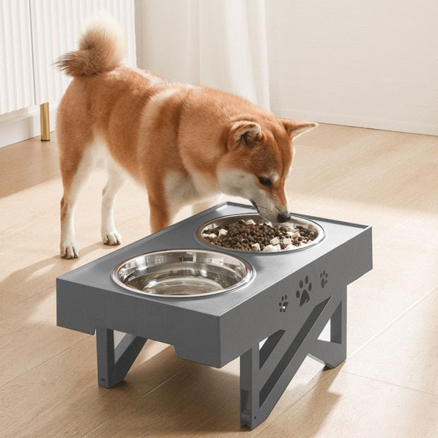Flexible Dual Pet Feeder Bowl - Pexav