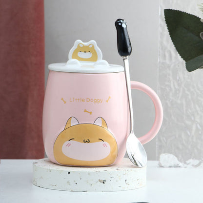 Fun Cat Design Coffee Mug Set