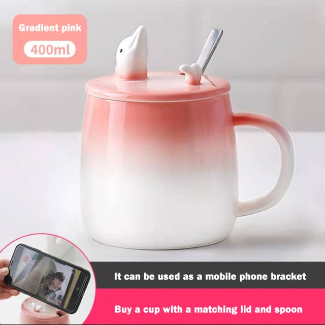 Fun Cat Design Coffee Mug Set