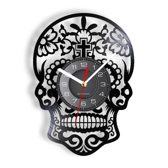 Edgy Black Decor Clock