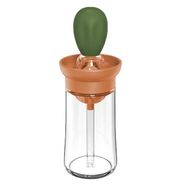 Clear Glass Sauce Dispenser Bottle