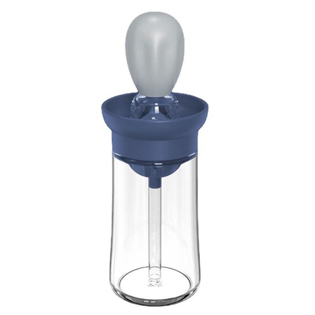 Clear Glass Sauce Dispenser Bottle