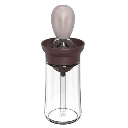 Clear Glass Sauce Dispenser Bottle