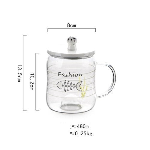 Fun Design Clear Floating Coffee Mug