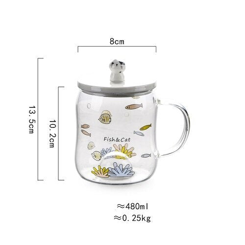 Fun Design Clear Floating Coffee Mug