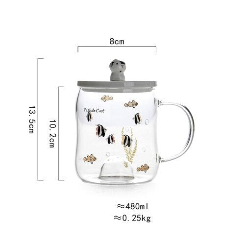 Fun Design Clear Floating Coffee Mug