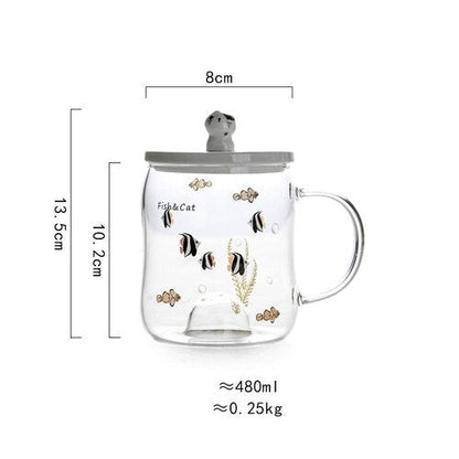 Fun Design Clear Floating Coffee Mug